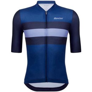 Santini Eco Sleek Bengal Korte Mouw Wielertrui Blauw XL Man