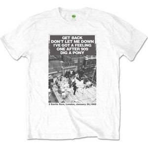 The Beatles - Rooftop Songs Heren T-shirt - XL - Wit