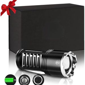 200000 Lumen Oplaadbare LED Zaklamp - Tactische Zaklamp met 3 Verlichting Modi - Oplaadbare Batterij - Hoge Power - 10800 mAh - Super Helder zaklam