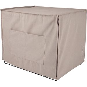 District 70 CRATE Cover - Stijlvolle Benchhoes - Canvas & Katoen - Maat: XXL - 124 x 78 x 81 cm, Kleur: Zand