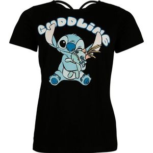 Lilo & Stitch Cuddling Dames T-shirt - zwart - S