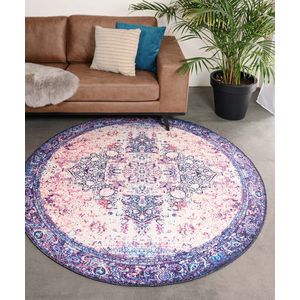 Rond vintage vloerkleed - Fade No.2 multi 152 cm rond