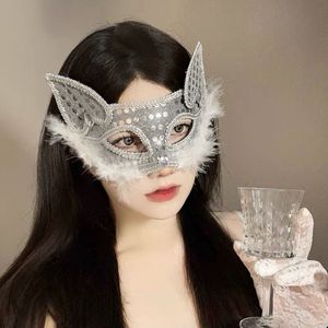 Maskerade masker hol kant masker partij accessoires partij masker, stijl 5 wit