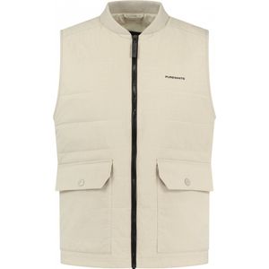 Purewhite - Heren Regular fit Jackets Bodywarmer - Sand - Maat XS