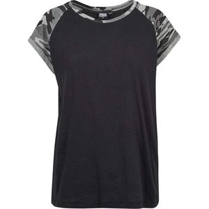 Urban Classics - Contrast Raglan top - 2XL - Zwart