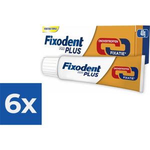 Fixodent - Plus dual power - 40 Gram - Kleefpasta - Voordeelverpakking 6 stuks