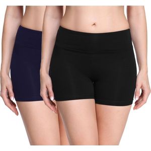 Merry Style Dames Leggings 2 Pack - Sport - Vrijetijdsbroek - Korte - Viscose - Zwart / Navy blauw (2Pack) - L - MS-MS10-284-LE-2P