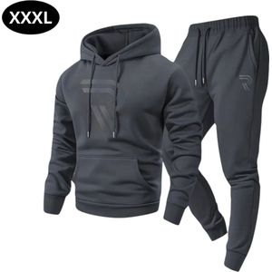 Livano Joggingpak Heren - Huispak - Volwassenen - Trainingspak - Comfortabel - Jogging Pak - Joggingsbroek - Grijs - XXXL