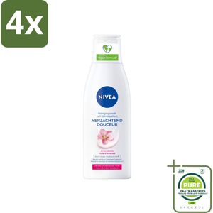 Nivea - Gezichtsreiniger - Droge en Gevoelige Huid - Amandelolie - Hydramine - 200 ml - Voordeelverpakking - 4 stuks - Gezichtsreiniger - Droge huid