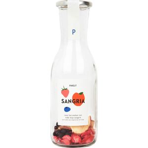 Pineut ® Moederdag Cadeautje - Cadeau Vrouw - Zelf Sangria Maken - Sangria Kan - Rode Wijn, Aardbei, Appel & Sinaasappel