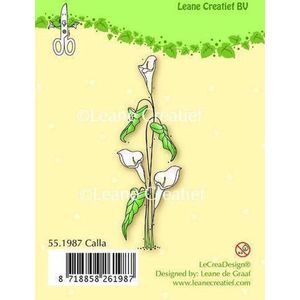 Leane Creatief clearstamp - stempel Calla 55.1987 - condeolance witte bloem - 1 stuks wit