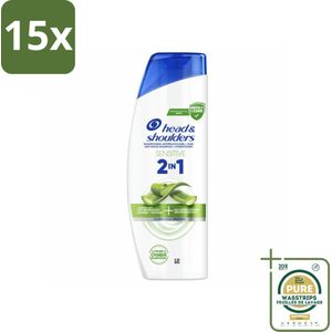 15 x Head & Shoulders – 2-in-1 – Sensitive – 300 ml - Grootverpakking - Anti-roos Shampoo - 2-in-1 Shampoo - Shampoo Tegen Roos - Hydraterende Shampoo - Dagelijkse Shampoo