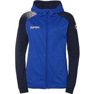 Kempa Ambition 28 Jas Met Kap Dames - Royal / Marine | Maat: M