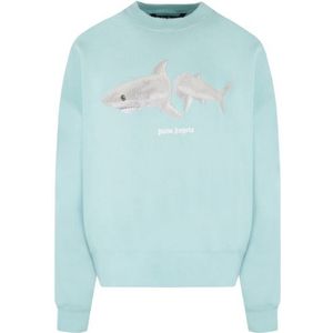 Palm Angels White Shark Sweater (Blauw).