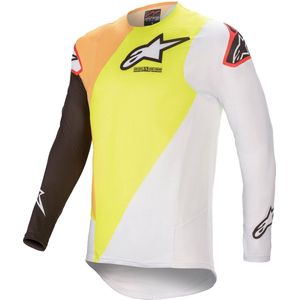 Alpinestars Supertech Blaze Yellow White Motorcycle Jersey XL - Maat -