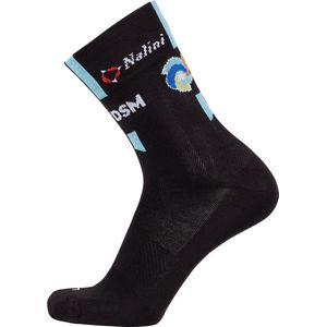 Nalini Team DSM Fietssokken Zomer Unisex Zwart Blauw - TEAM DSM SOCKS - 38/40