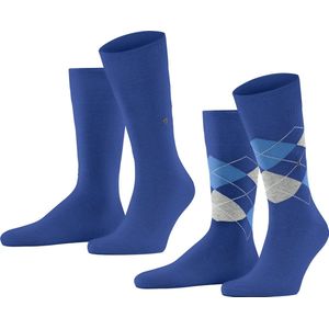 Burlington Everyday 2-Pack one-size katoen multipack sokken heren blauw - Maat 40-46