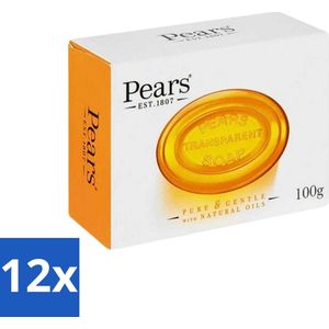 Pears - Zeep - Transparant - Zacht - Gentle Care - 125 Gr - Voordeelverpakking - 12 stuks