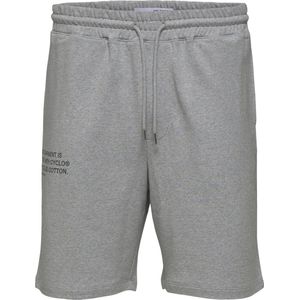 SELECTED HOMME WHITE SLHLOOSEAAREN SWEAT SHORTS CY  Broek - Maat L