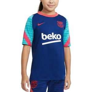 Nike - FCB Strike Short Sleeve Top - FC Barcelona Shirt Kids - 116 - 128 - Blauw