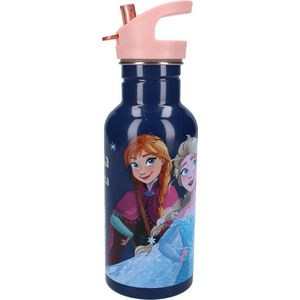 Frozen II Take A Sip Drinkfles - Blauw - 500ml - Schoolbeker