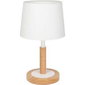 Bureaulamp dimbaar led lamp van hout moderne stijl - Slaapkamer Bedlamp LED-tafellamp retro hotel café - Wit