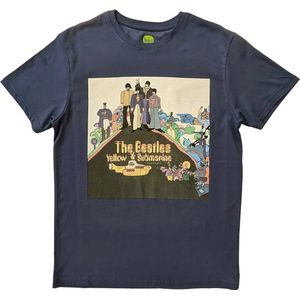 The Beatles - Yellow Submarine Album Cover Heren T-shirt - XL - Blauw