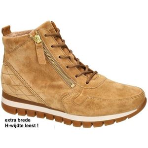 Gabor - Dreamvelour Lion - Hoge Sneakers - Camel - Extra Brede H-Wijdte