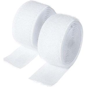 1 Pak Klittenband WIT | Velcro pack 100cm knutselen naaien fournituren kleding maken knutsel hobby vastmaken met lijm of naaien