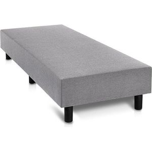 Sweet sleep Boxspring Otto zilvergrijs (110x190) zonder matras, zonder hoofdboord en zonder topper.