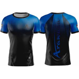 T-shirt Arawaza | dry-fit | zwart-blauw (Maat: XXL)