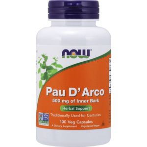Now Foods - Pau D'Arco - Plantaardige Capsules - 500 mg - 100 Stuks