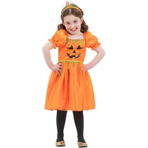 Smiffy's - Pompoen Kostuum - Heks Poempoeloentje - Meisje - Oranje - Maat 90 - Halloween - Verkleedkleding