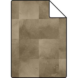Proefstaal ESTAhome behang dierenhuid donker beige - 26,5 x 21 cm - 139182-S