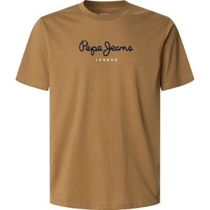 Pepe Jeans - Eggo N - T-shirt - Bruin - Korte Mouwen - Heren