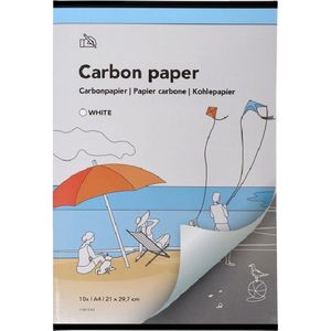 Carbonpapier qbasic a4 21x31cm 10x wit | Pak a 10 vel
