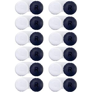 12-pack contactlensdoosjes, voor reizen en dagelijks gebruik, zwart
