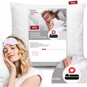 Anti-allergische all-season deken 60x80 cm met ritssluiting, gewatteerd, wit