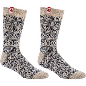 Canadese thermo sokken | kleur: blauw | 80% wol | maten 35-38 | 39-42 | 43-46 | per 2 paar