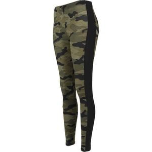 Urban Classics - Camo Stripe Legging - L - Zwart/Groen