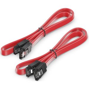 SATA Kabelset met Rechte Stekker en Y Stroomadapter - Voor SSD en HDD Aansluitingen