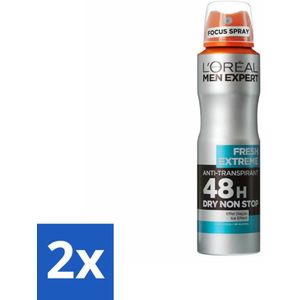 L'Oréal Men Expert Deodorant Spray Fresh Extreme 150 ml - Voordeelverpakking - 2 stuks