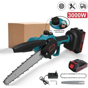 8 Inch 3000W 24V Mini borrowing Saw Electric chainsaw With Lithium Battery woodwork Garden triming Saw Power drinking