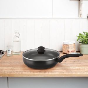 Brabantia antikleef hapjespan met deksel 28cm - Sauté pan