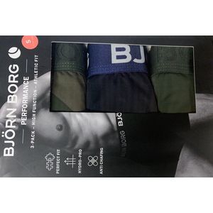 Björn Borg - Hydro Pro - 3 Pack - Performance Boxershorts - Blauw en Groen- Heren - Maat S