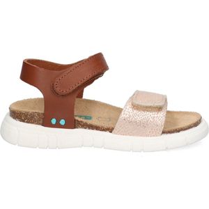 BunniesJR - Bregje Beach - Sandalen - Cognac/Roze - Imitatieleer - Klittenband