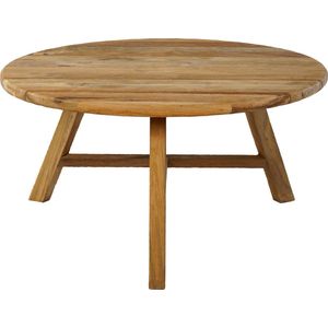 SenS-Line - Woody Teak Bijzettafel - Ø80cm - Bruin