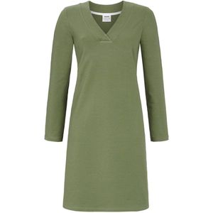 Olijfgroen nachthemd Ringella sweatstof - Groen - Maat - 36