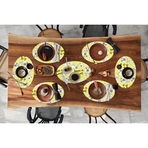 Placemats ovaal - Onderleggers - Ovale placemats - Camera - Zomer - Quotes - Patronen - 10 stuks