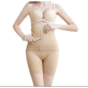 Slim Wear - Corrigerend ondergoed met waist trainer dames - Shapewear - Corset - Ondergoed voor buik, billen en dijen - Dames - Beige/Creme - Maat XL/XXL